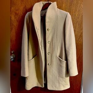 Cream size S Wilfred wool cashmere blend peacoat from aritzia.